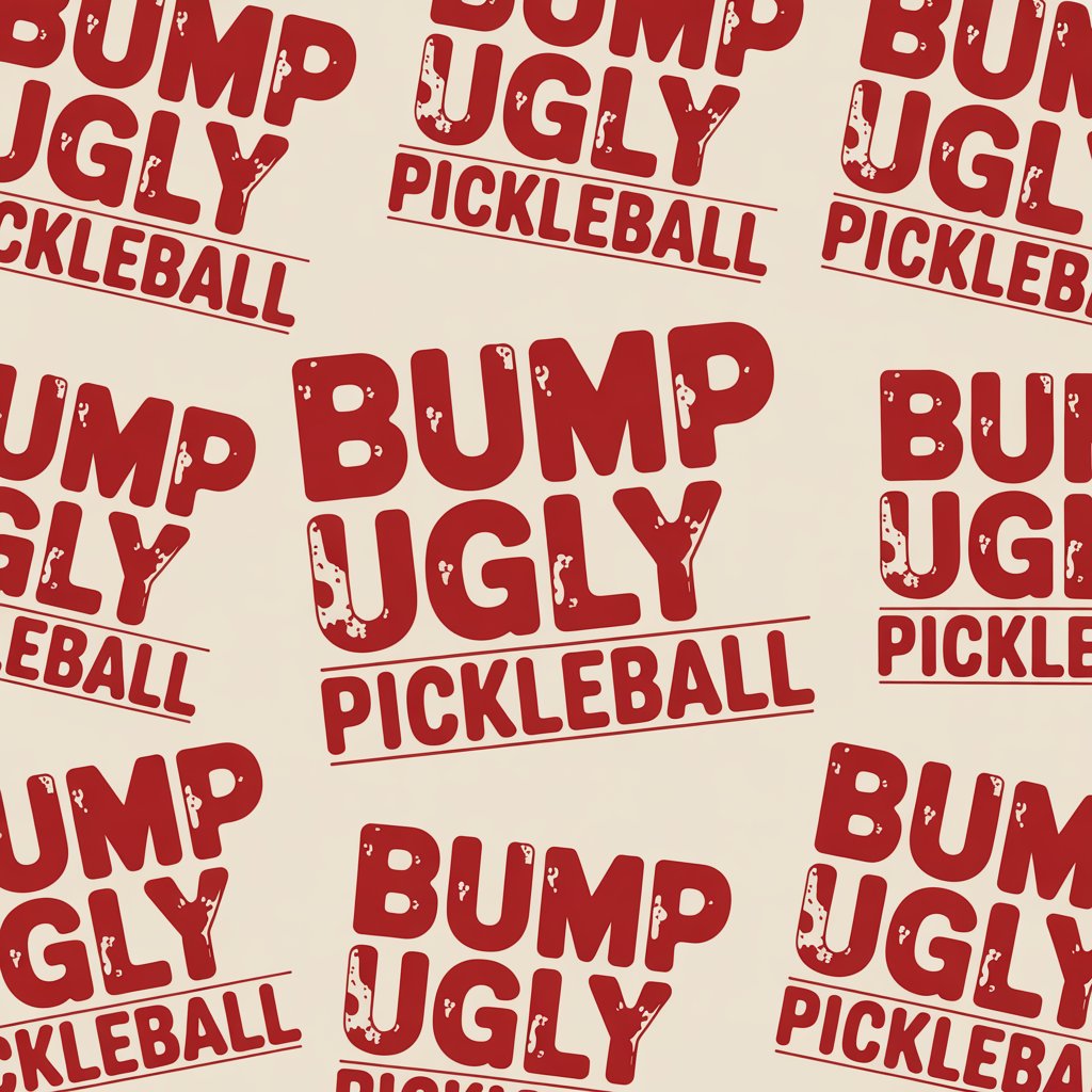 Bump Ugly PB collection featuring cyberpunk glitch art and aggressive pickleball competition designs